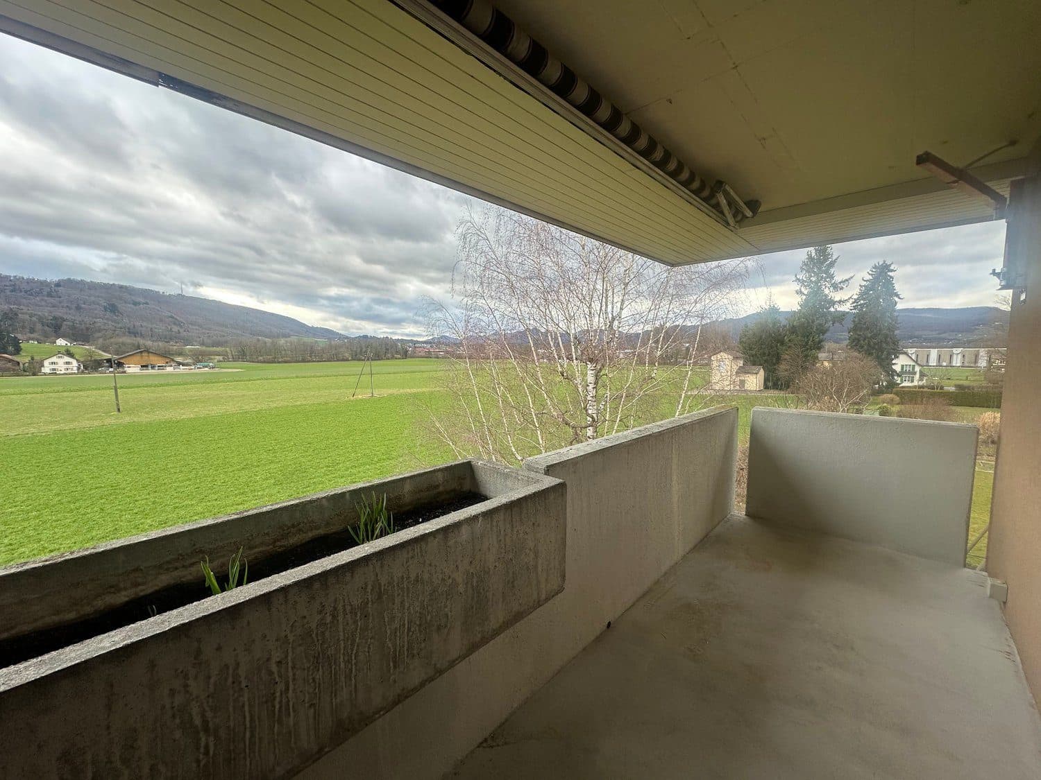 Steuergünstige und helle 3.5-Zimmer Wohnung mit Balkon und freiem Blick ins Grüne in Däniken