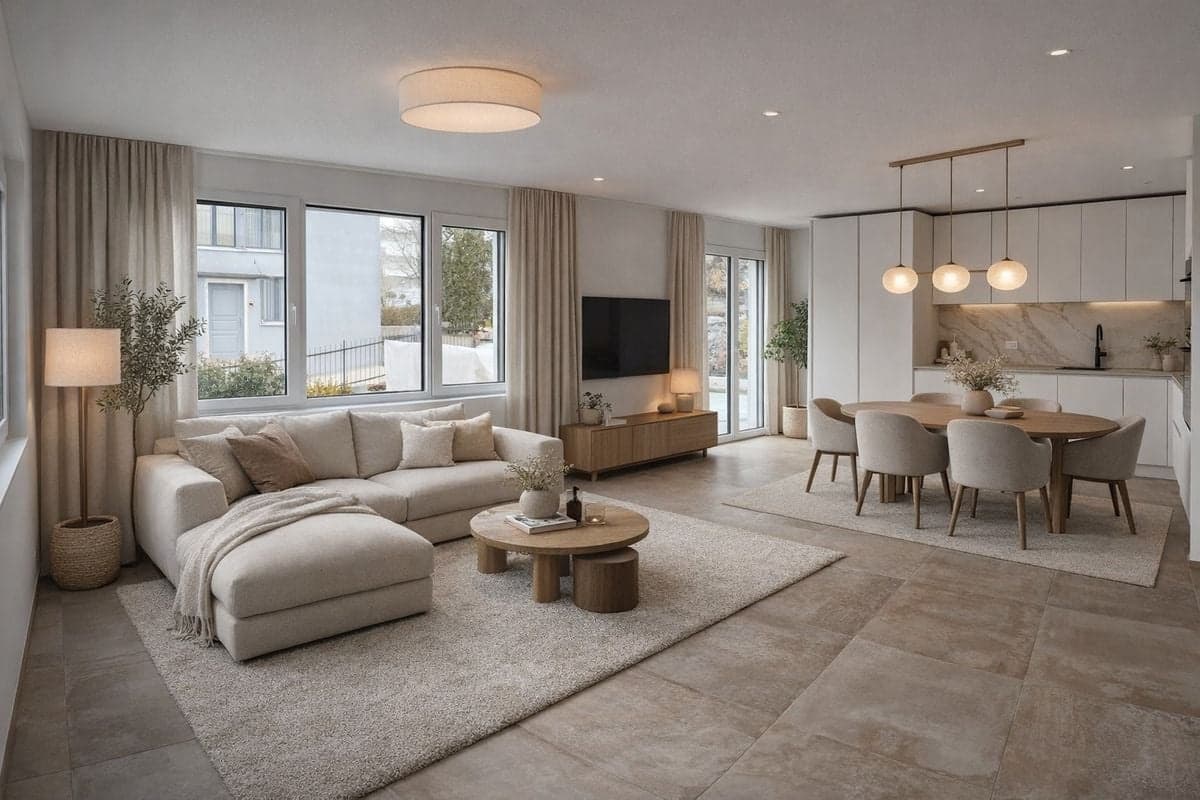 NEUBAU AN TOPLAGE MIT GROSSZÜGIGEM SITZPLATZ (88 M²) SOWIE EIGENER WASCHKÜCHE UND KELLER (23 M²) DIE WOHNUNG KANN AUF WUNSCH AUCH MÖBLIERT GEMIETET WERDEN.