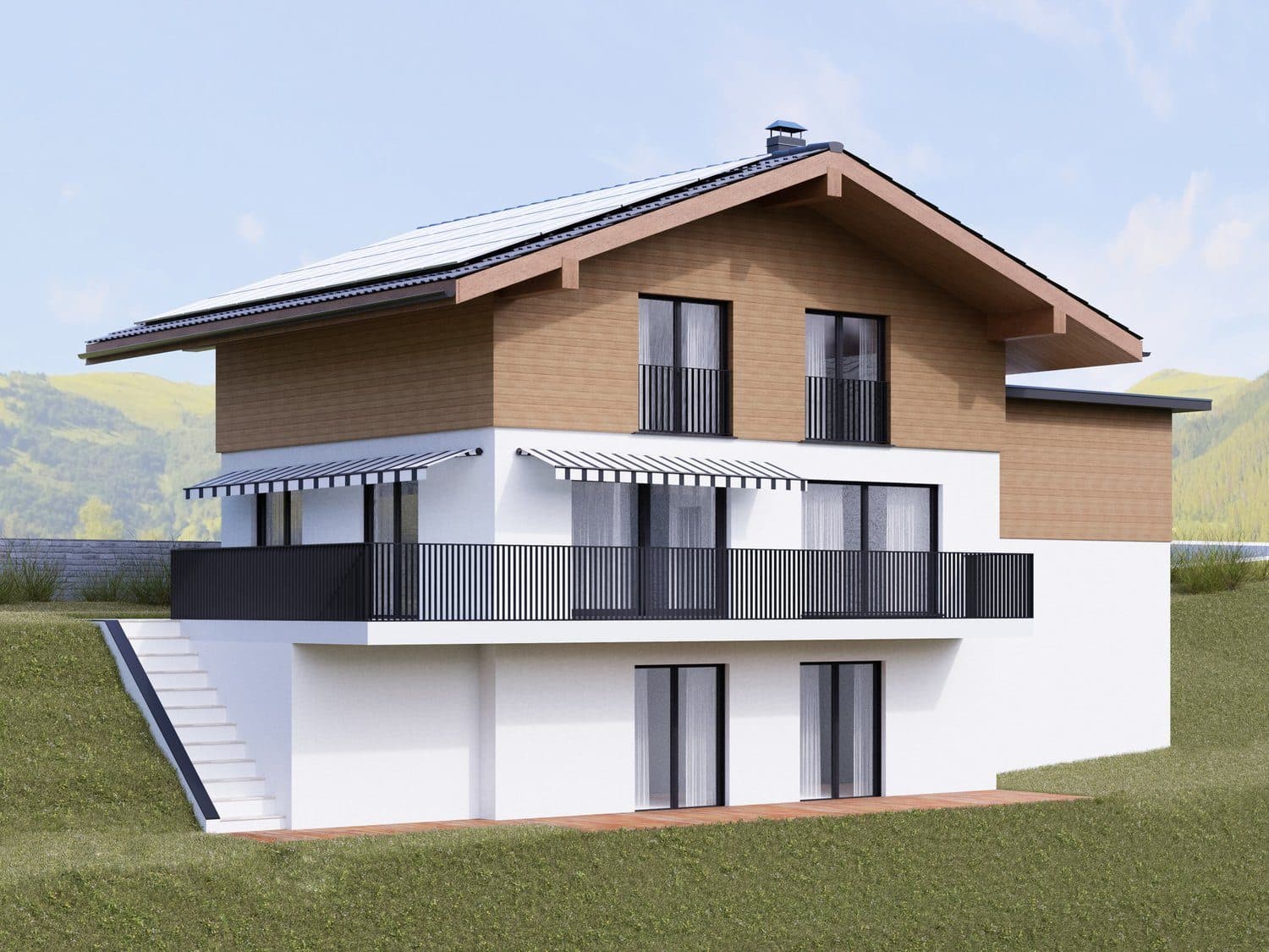 Neubau 6-Zimmer-Einfamilienhaus mit herrlichem Bergblick