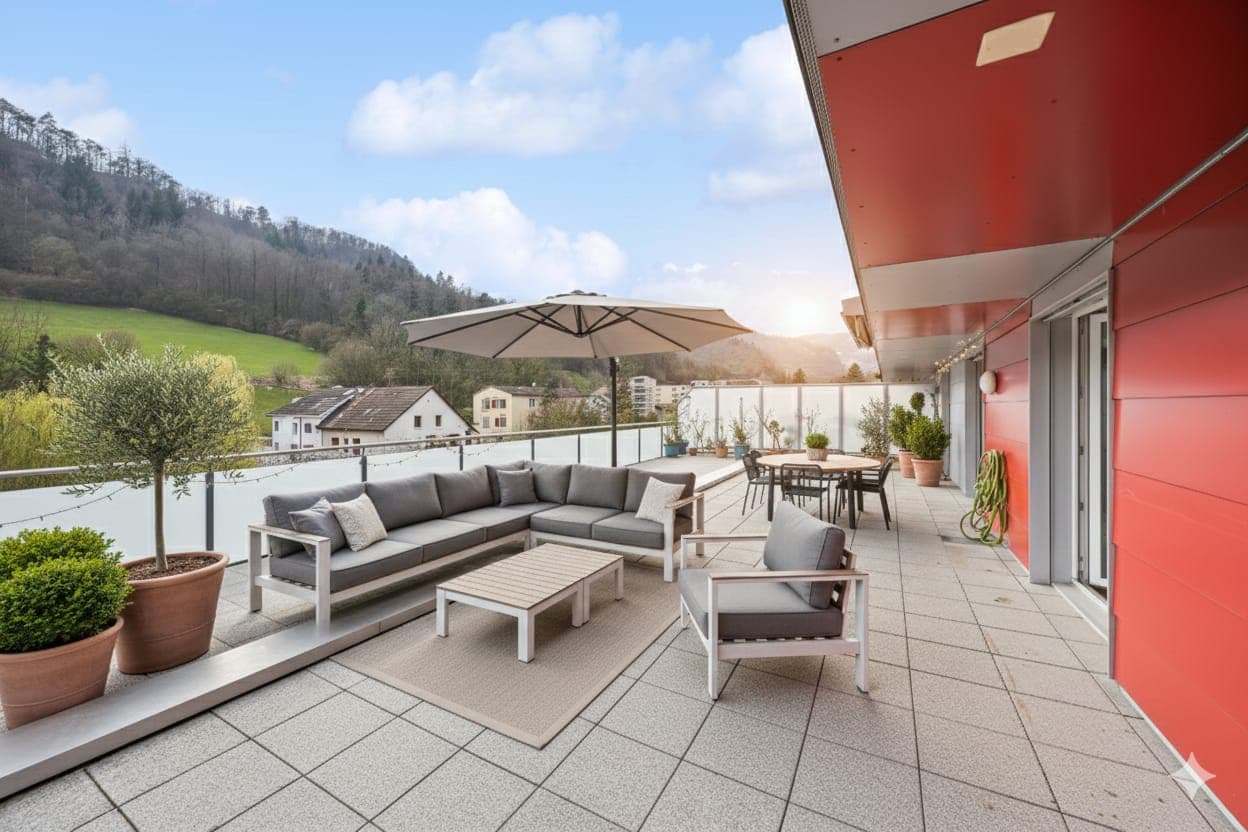 4.5-Zimmer-Attikawohnung mit grosser Dachterrasse!