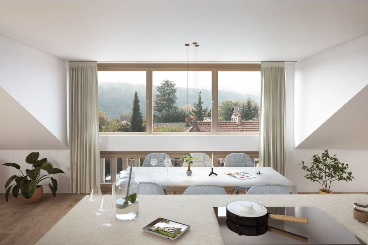 Exklusive 4.5-Zimmer-Dachgeschosswohnung mit Rheinblick