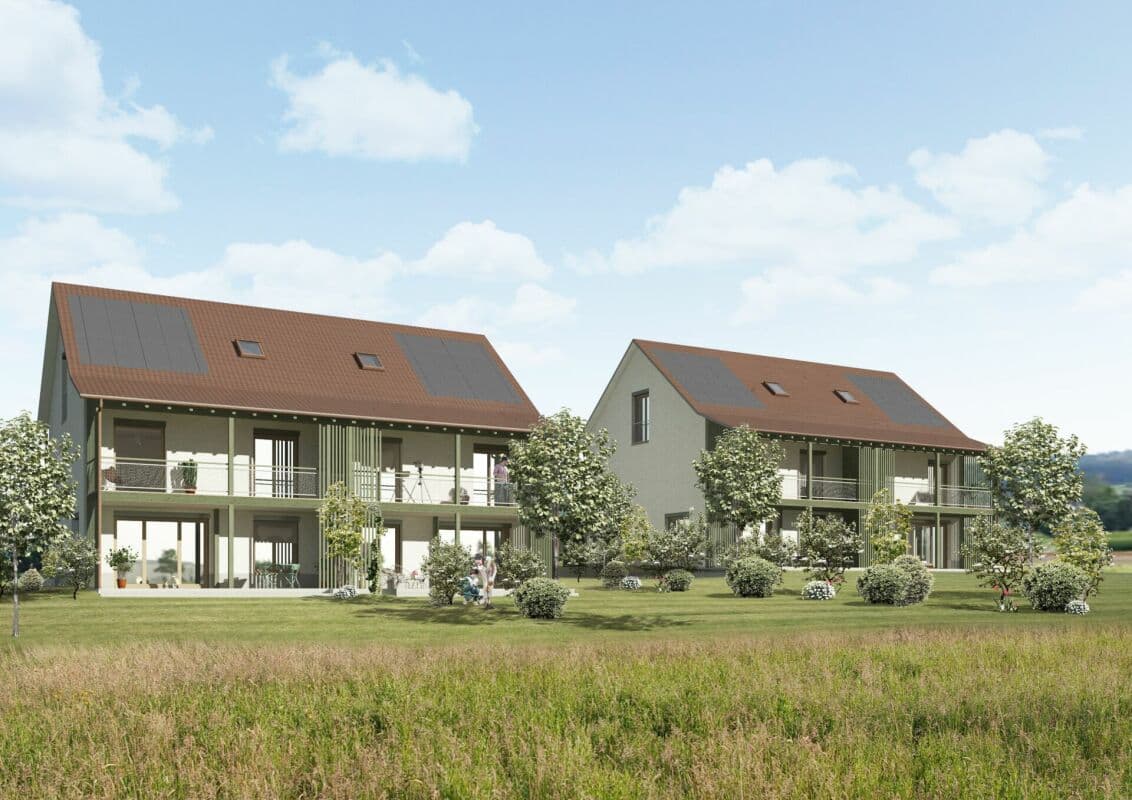 7.5-Zimmer-Doppelhaushälfte mit unverbaubarem Blick ins Grüne