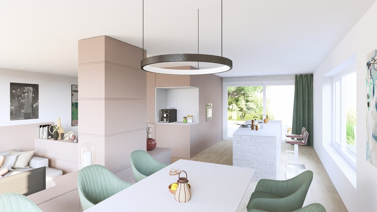 Neubauprojekt Allmendgasse mit vier 7.5-Zimmer-Doppelhäuser (Haus D)