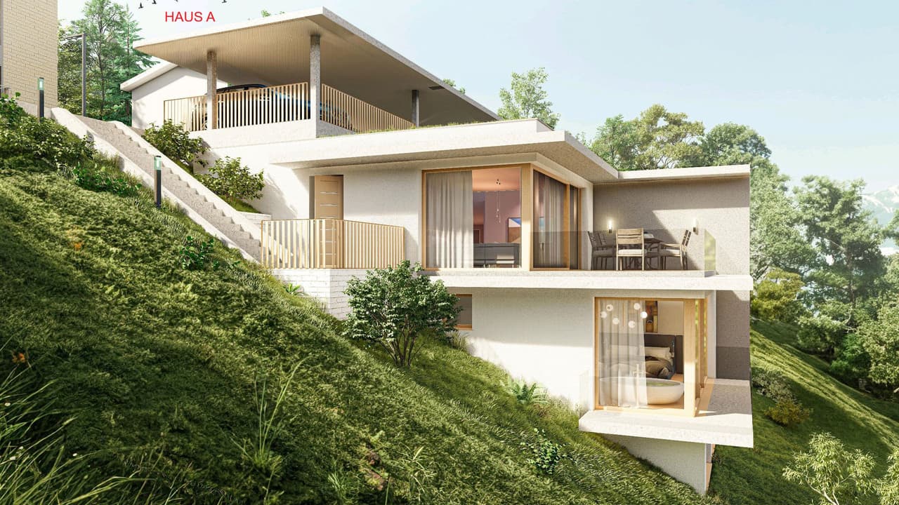 Neubauprojekt Alte Strasse mit zwei Doppeleinfamilienhäusern (Haus A)