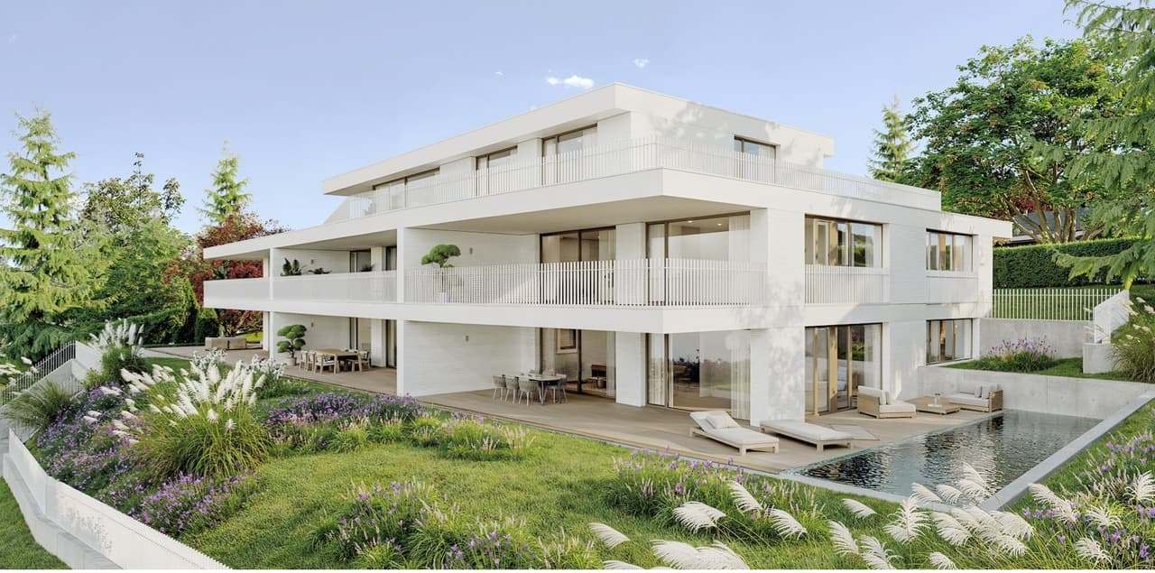 Exklusive 4,5 Zimmer-Neubauwohnung mit Pool-Option und Waldrandlage