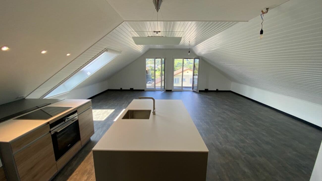 3 ½-Zimmer-DG-Wohnung mit Gartenteil