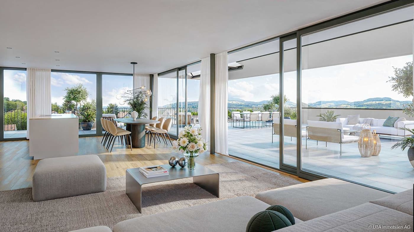 Attikawohnung umgeben von grüner Umgebung und doch zentral