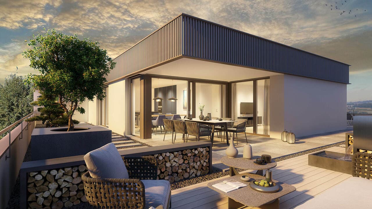 4½-Zimmer-Attikawohnung - mit Seesicht und grosser Terrasse