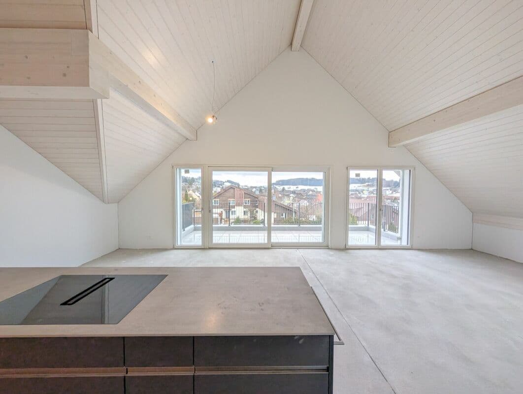 Geniessen Sie die Aussicht über die Dächer von Aesch ZH