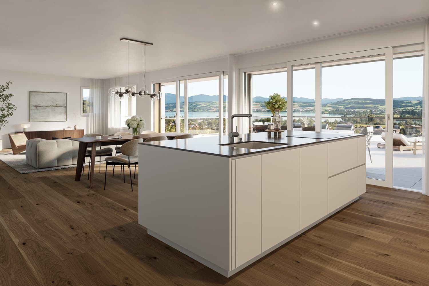 Stylische Attika mit Alpenblick und urbanem Lifestyle